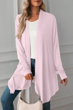 Casual Solid Asymmetrical Scarf Collar Outerwear(6 Colors)