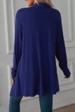 Casual Solid Asymmetrical Scarf Collar Outerwear(6 Colors)