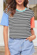 Fashion Casual Patchwork Split Joint O Neck T-Shirts