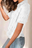 Fashion Elegant Solid Patchwork Turndown Collar Tops