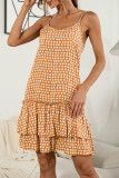 Fashion Sweet Polka Dot Split Joint Spaghetti Strap Cake Skirt Dresses