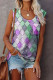 Casual Plaid Contrast O Neck Tops