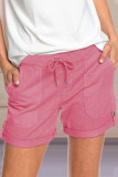 Casual Solid Split Joint Pocket Straight Solid Color Bottoms