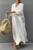 Fashion Casual Solid Split Joint Swimwears Cover Up
