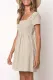 Fashion Casual Solid Split Joint Square Collar Pleated Dresses