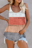 Fashion Casual Solid Split Joint V Neck Tops
