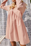 Casual Solid Frenulum Backless V Neck Princess Dresses