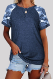 Casual Print Basic O Neck T-Shirts