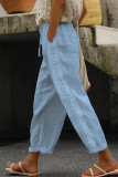 Casual Sweet Solid Patchwork Loose Harlan Patchwork Bottoms