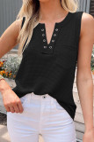 Casual Solid Patchwork V Neck Tops