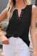Casual Solid Patchwork V Neck Tops