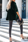 Fashion Solid Solid Color Turn-back Collar Outerwear