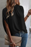 Work Elegant Print Patchwork O Neck Tops