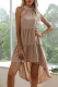 Elegant Solid Split Joint Frenulum Halter Irregular Dress Dresses