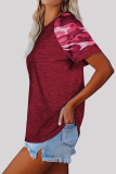 Casual Print Basic O Neck T-Shirts