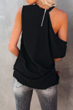 Fashion Casual Solid Split Joint O Neck T-Shirts