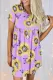 Casual Street Floral Split Joint O Neck Dresses