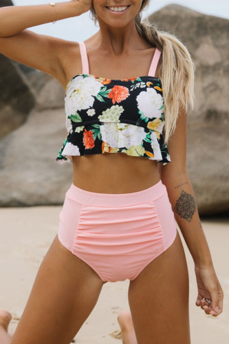 Fashion Sexy Print Split Joint Swimwears