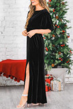 Sexy Elegant Solid Solid Color O Neck Evening Dress Dresses