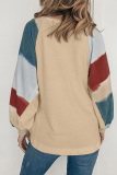Casual Solid Patchwork O Neck Tops