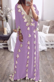 Fashion Street Solid Tassel Split Joint V Neck Straight Dresses