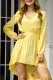 Fashion Sweet Solid Split Joint V Neck Irregular Dress Dresses