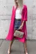 Elegant Solid Solid Color Turn-back Collar Outerwear