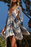 Fashion Vacation Patchwork Hollowed Out Swimwears Cover Up