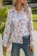 Fashion Tie Dye Pocket Strap Design Shirt Collar Tops