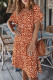 Fashion Street Print Flounce O Neck Printed Dress Dresses