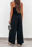 Fashion Sportswear Solid Split Joint V Neck Sleeveless Two Pieces