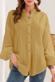 Fashion Street Solid Split Joint O Neck Tops