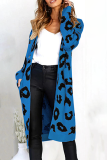 Casual Print Pocket Contrast Tops Sweater