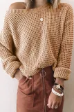 Casual Solid Basic Oblique Collar Tops