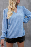 Fashion Street Solid Split Joint V Neck Tops