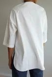 Casual Solid Split Joint V Neck Tops