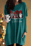 Casual Santa Claus Patchwork O Neck Long Sleeve Dresses