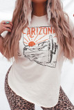 Fashion Casual Print O Neck T-Shirts