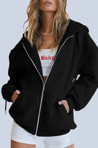 Casual Sportswear Solid Pocket Hooded Collar Outerwear(13 Colors)