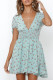 Fashion Street Print Split Joint V Neck A Line Dresses