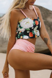 Fashion Sexy Print Split Joint Swimwears