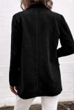 Casual Work Solid Buttons Turn-back Collar Outerwear(10 Colors)