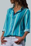 Casual Print V Neck Mid Waist Tops