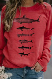Fashion Casual Print O Neck Tops