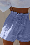 Fashion Casual Solid Split Joint Loose High Waist Wide Leg Bottoms