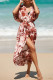 Elegant Vacation Floral Patchwork Swimwears Cover Up