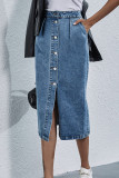 Fashion British Style Solid Split Joint Mid Waist Type A Bottoms