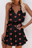 Fashion Street Print Split Joint V Neck A Line Dresses