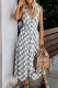 Fashion Street Plaid Backless V Neck Irregular Dress Dresses
