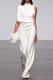 Fashion Street Solid O Neck Straight Jumpsuits(3 Colors)